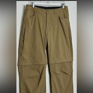 NWT Eddie Bauer Men's Convertible Pant in TAN, Sz 38 by 34